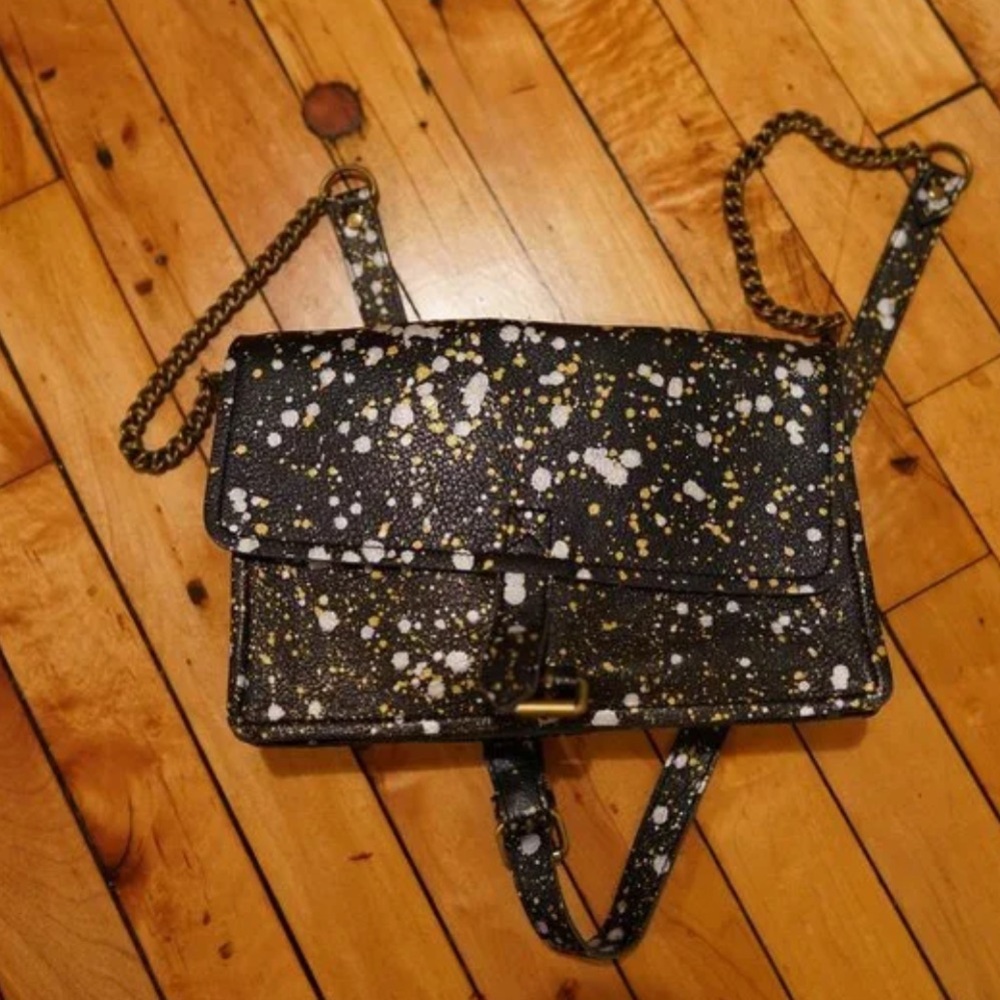 POLDER splatter paint crossbody bag